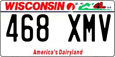 WI license plate 468XMV