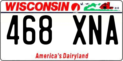WI license plate 468XNA