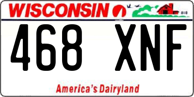 WI license plate 468XNF