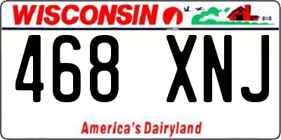 WI license plate 468XNJ