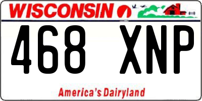 WI license plate 468XNP