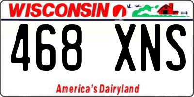 WI license plate 468XNS