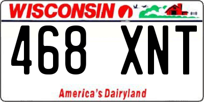 WI license plate 468XNT