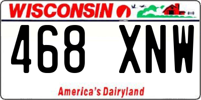 WI license plate 468XNW