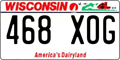 WI license plate 468XOG