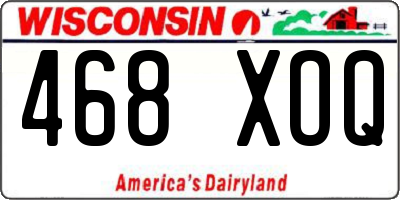WI license plate 468XOQ