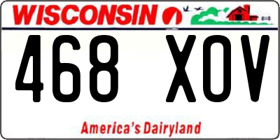 WI license plate 468XOV