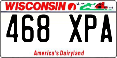 WI license plate 468XPA