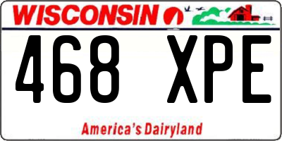 WI license plate 468XPE