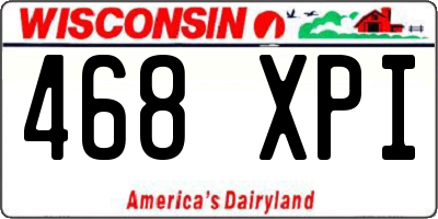 WI license plate 468XPI
