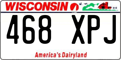 WI license plate 468XPJ