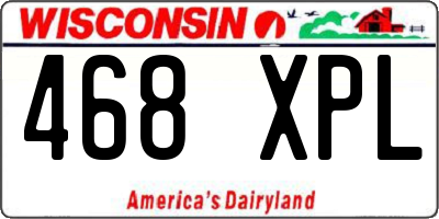 WI license plate 468XPL