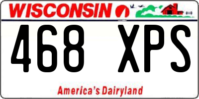 WI license plate 468XPS
