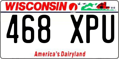 WI license plate 468XPU