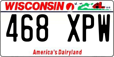 WI license plate 468XPW