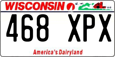 WI license plate 468XPX