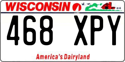 WI license plate 468XPY