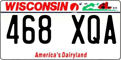 WI license plate 468XQA