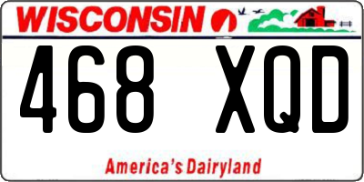 WI license plate 468XQD