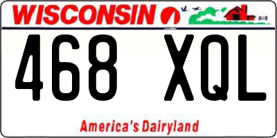 WI license plate 468XQL