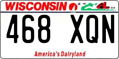 WI license plate 468XQN