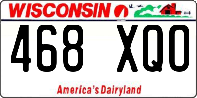 WI license plate 468XQO