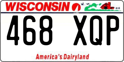WI license plate 468XQP