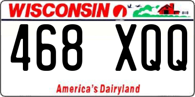 WI license plate 468XQQ