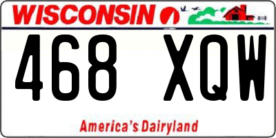 WI license plate 468XQW