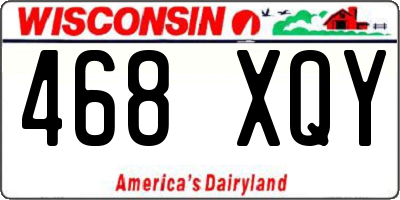 WI license plate 468XQY