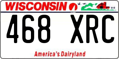 WI license plate 468XRC