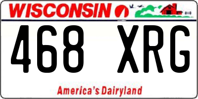 WI license plate 468XRG