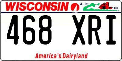 WI license plate 468XRI
