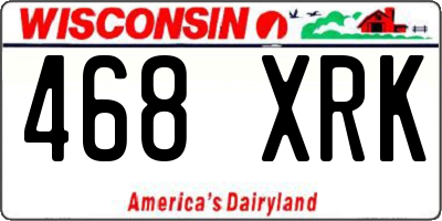 WI license plate 468XRK