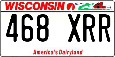 WI license plate 468XRR