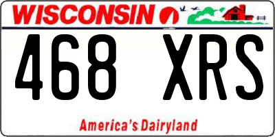 WI license plate 468XRS
