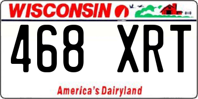 WI license plate 468XRT