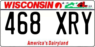 WI license plate 468XRY