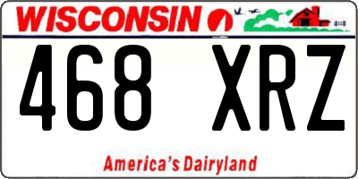 WI license plate 468XRZ