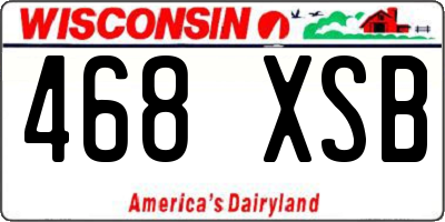 WI license plate 468XSB