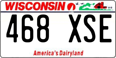 WI license plate 468XSE