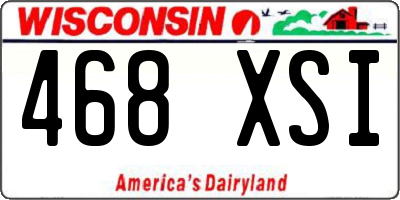 WI license plate 468XSI