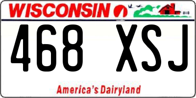 WI license plate 468XSJ