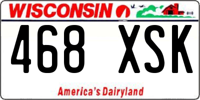 WI license plate 468XSK