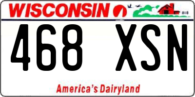 WI license plate 468XSN