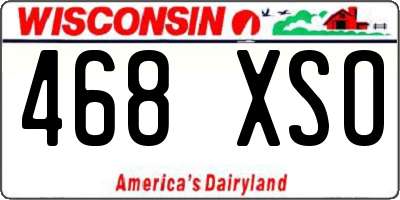 WI license plate 468XSO