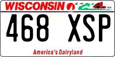 WI license plate 468XSP