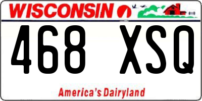 WI license plate 468XSQ