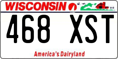 WI license plate 468XST