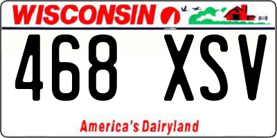 WI license plate 468XSV
